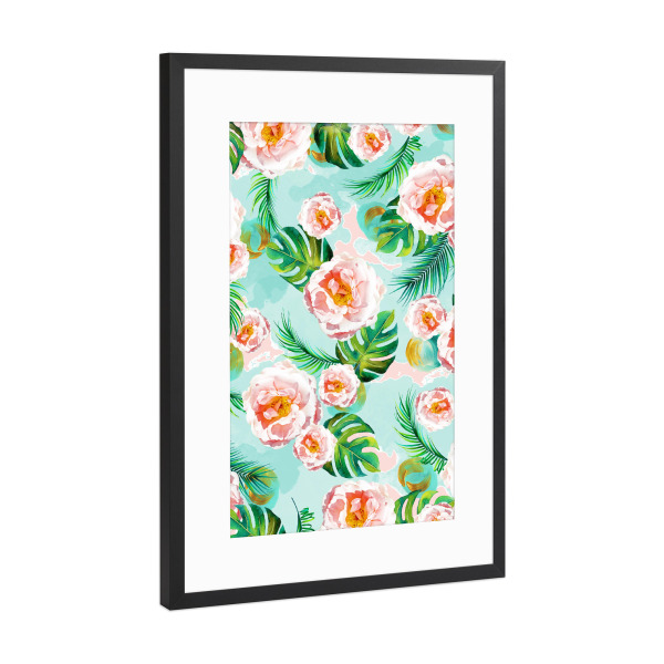 Poster mit Rahmen Schwarz (Metallic) "Blessing" artboxONE - Natur,Floral