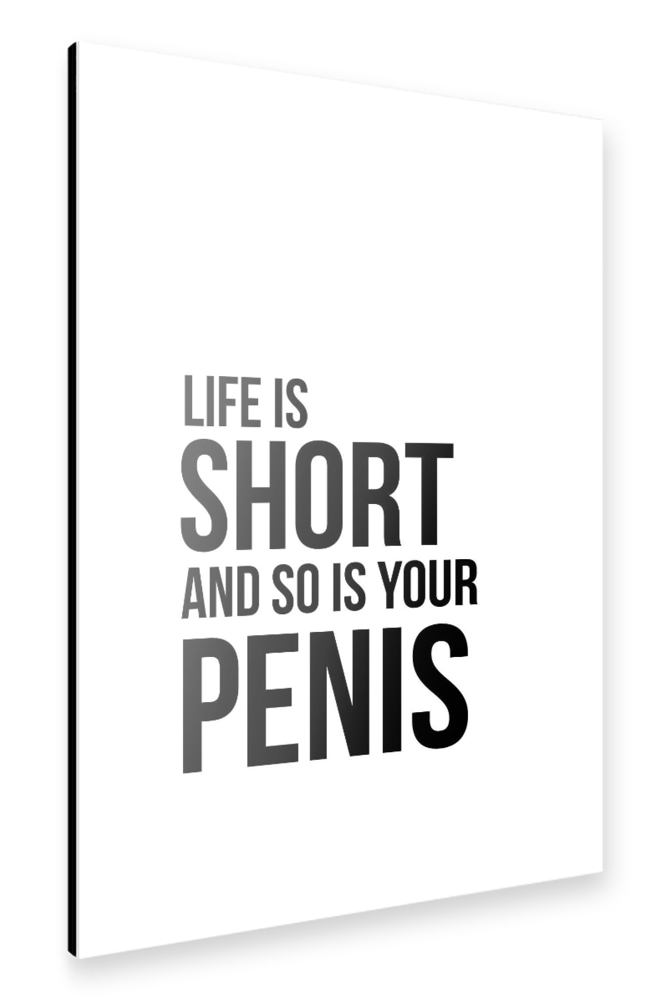 Alu-Dibond "Life is Short 02" 30x20 cm artboxONE