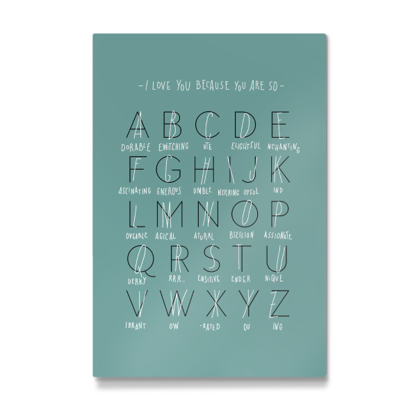 Galerie-Print "ABC Of Love" 30x20 cm artboxONE