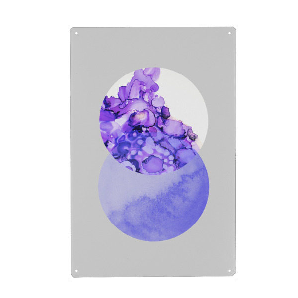 Holzbild "Merging" artboxONE - Abstrakt,Geometrie,Ultraviolet