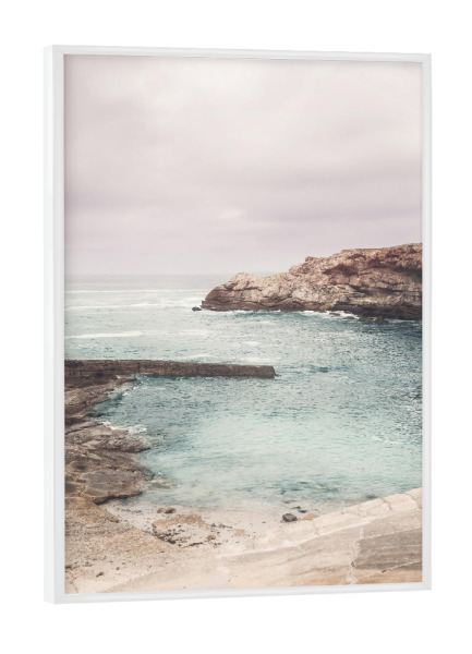 Poster mit weißem Rahmen "Hermanus" artboxONE - Natur,Reise / Afrika - Travel,Cape town,Ocean,Sea,Beach,Coastal,Rocklands,Atlantic,Coast,Seascape