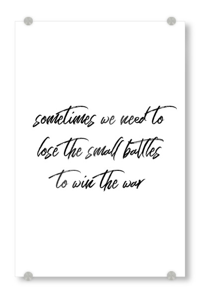 Acrylglasbild "Battles" artboxONE - Typografie,Schwarzweiß,Liebe