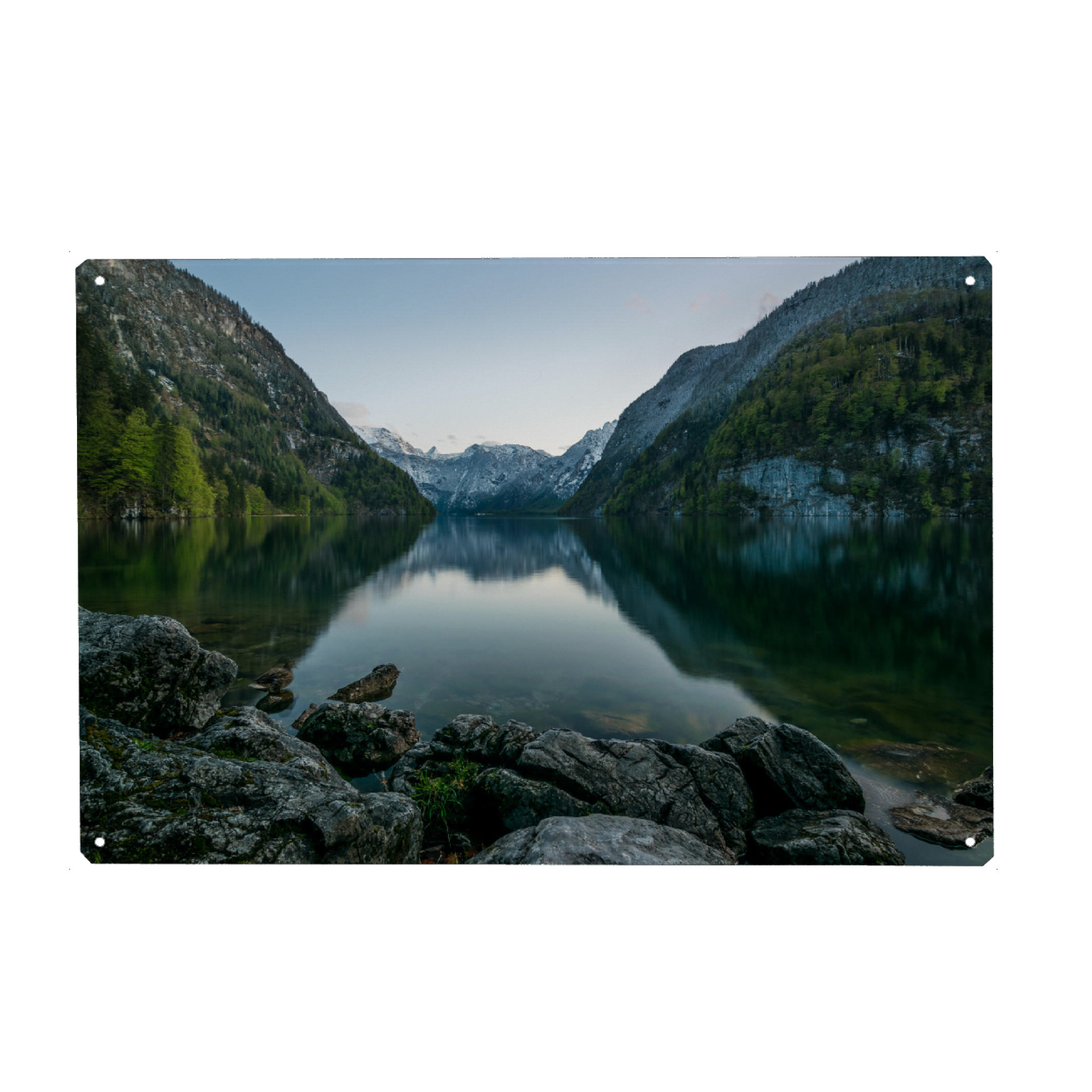 Holzbild "Abend am Königssee" artboxONE - Natur,Reise