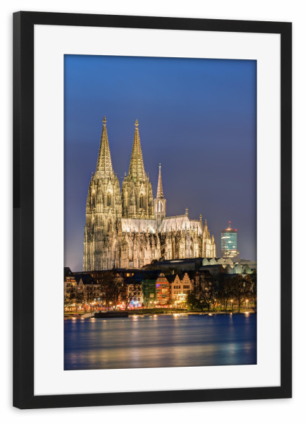 Poster mit Rahmen schwarz "D'r Dom en Kölle" artboxONE - Städte,Städte / Köln,Architektur