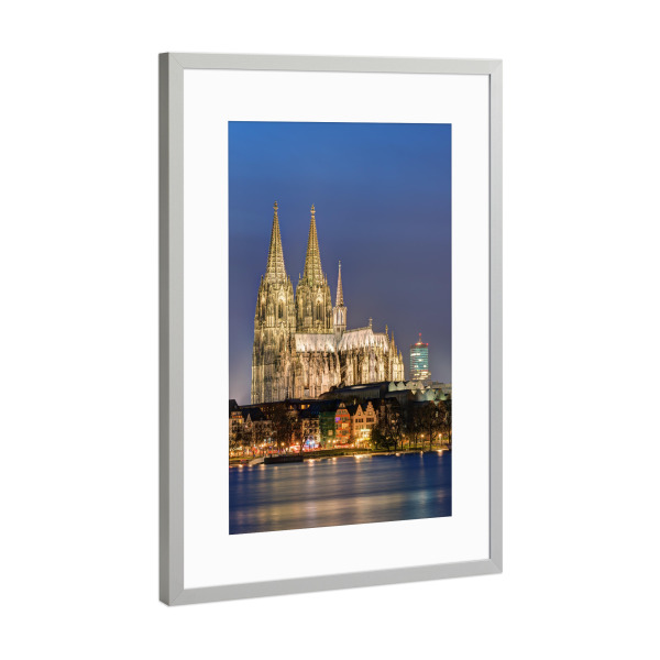 Poster mit Rahmen Silber "D'r Dom en Kölle" artboxONE - Städte,Städte / Köln,Architektur