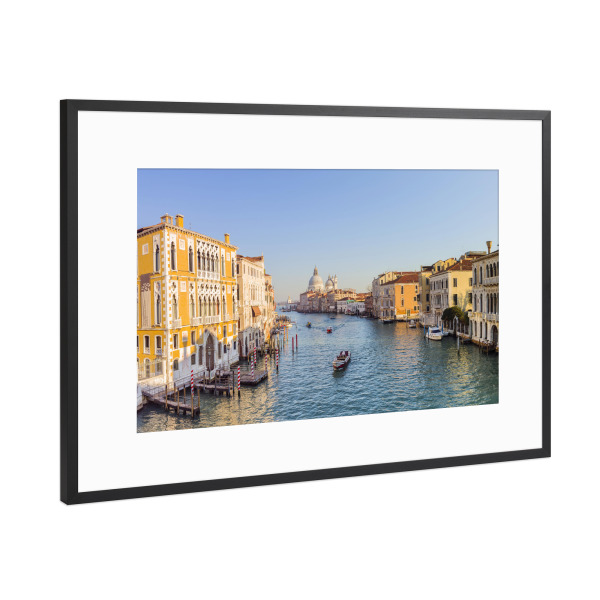 Poster mit Rahmen Schwarz (Metallic) "Venedig 04" artboxONE - Reise,Städte / Venedig - Venedig,Venezia,Venice,Italien,Italy,Italia,Fluss