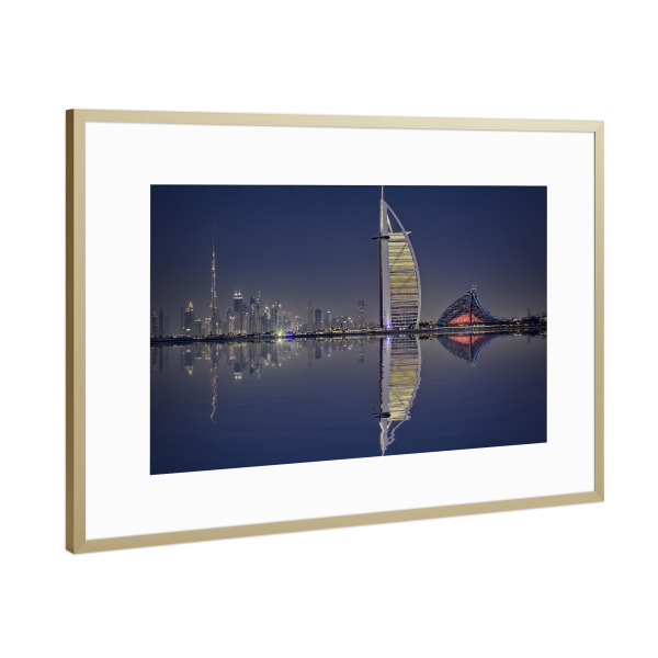 Poster mit Rahmen Gold "Dubai 03" artboxONE - Architektur,Städte / Dubai