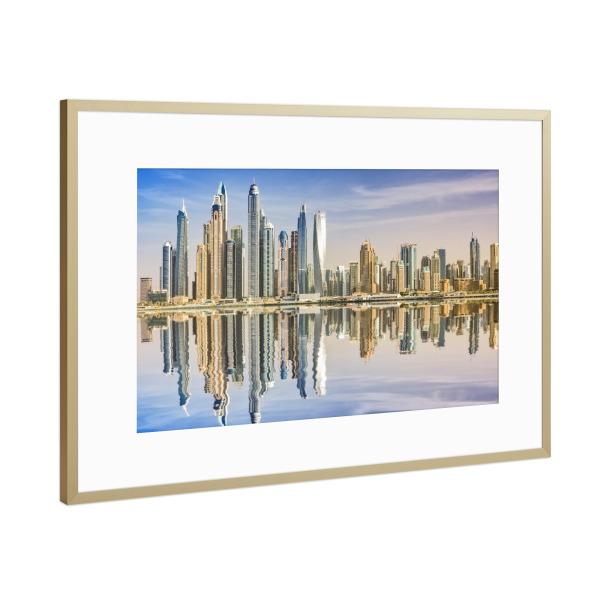 Poster mit Rahmen Gold "Dubai 04" artboxONE - Architektur,Städte / Dubai