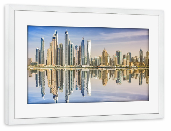 Poster mit Rahmen weiß "Dubai 04" artboxONE - Architektur,Städte / Dubai