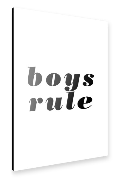 Alu-Dibond "Boys Rule" 30x20 cm artboxONE