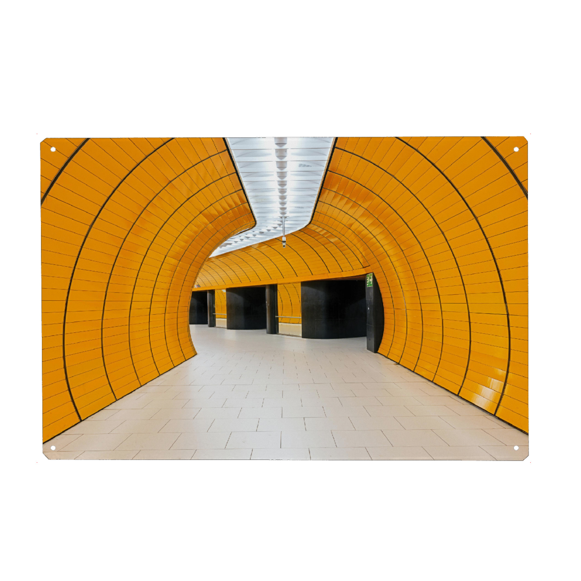 Metall Poster "Marienplatz U-Bahn in München 02" artboxONE - Städte / München,Architektur - München,Ubahn,Marienplatz,Munich,Subway - Blechschild