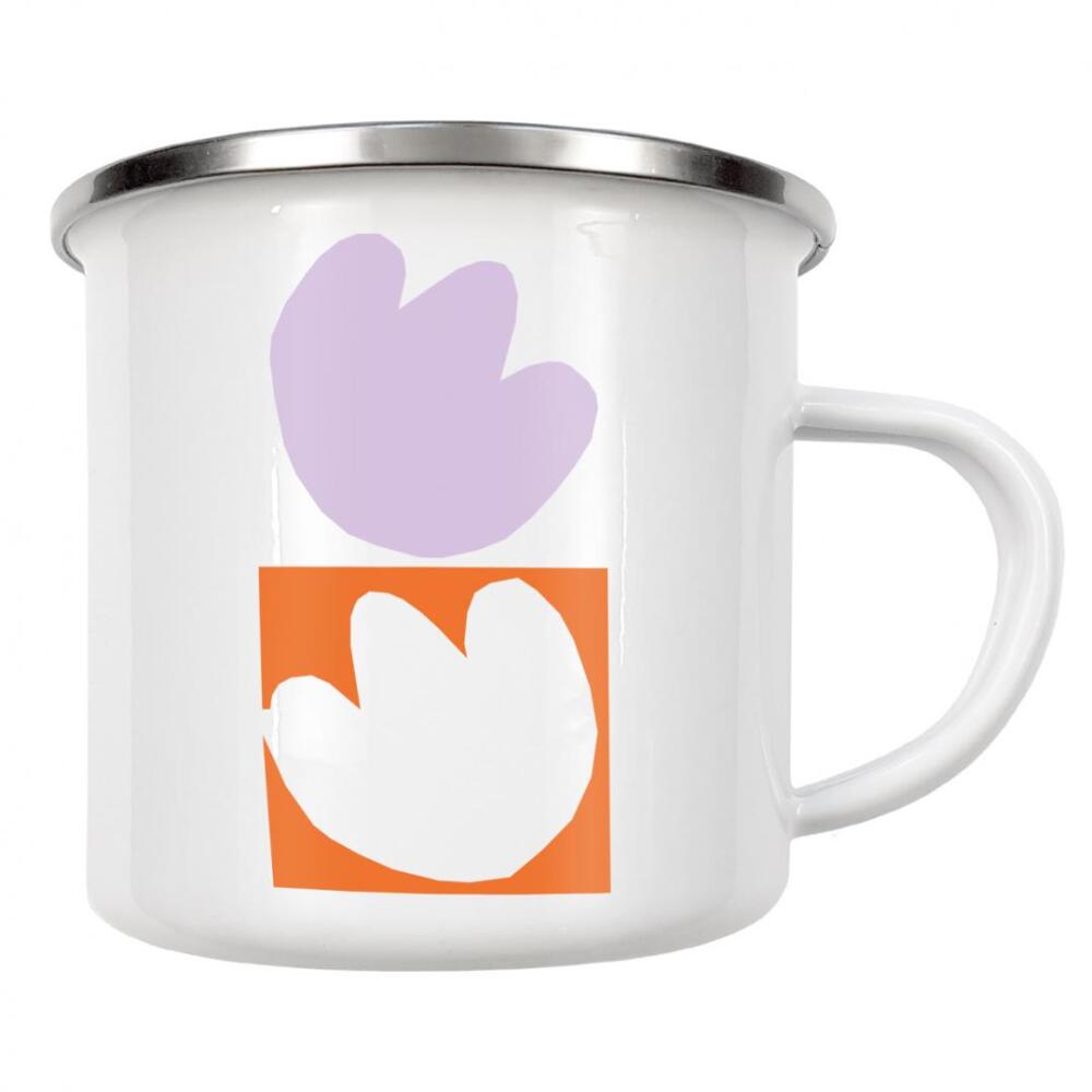 Emaille Tasse "Collage No.THREE" artboxONE - Abstrakt - Abstract,Playful,Collage,Cutout,Shapes,Colorful