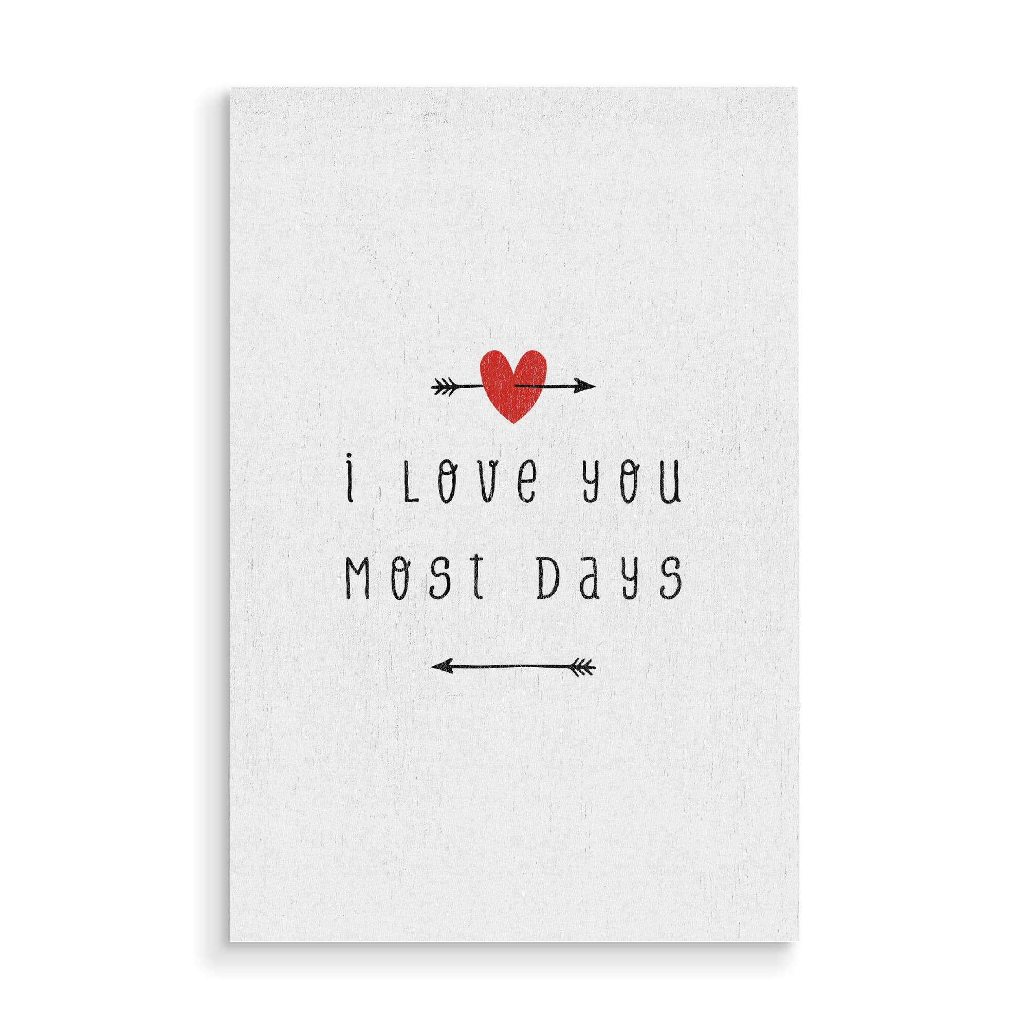 Holzbild "I Love You Most Days" artboxONE - Typografie,Liebe,Lustig