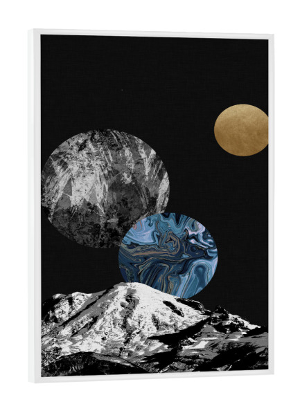 Poster mit weißem Rahmen "Space II" artboxONE - Natur,Abstrakt,Schwarzweiß,Marmor,Galaxy