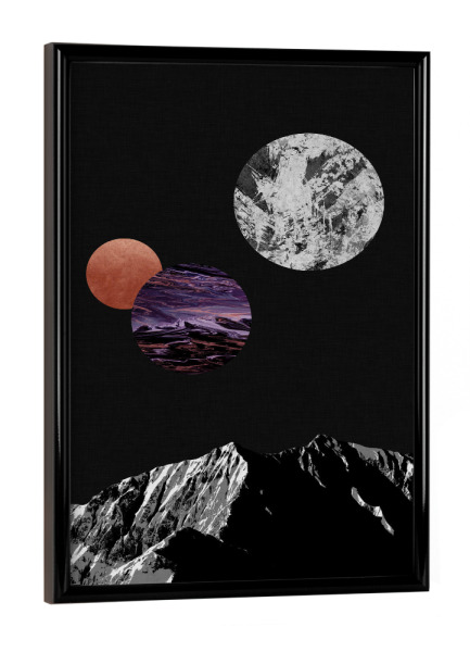 Poster mit schwarzem Rahmen "Space I" artboxONE - Natur,Abstrakt,Schwarzweiß,Ultraviolet,Marmor,Galaxy