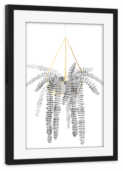 Poster mit Rahmen schwarz "Urban Jungle 1" artboxONE - Natur,Floral,Schwarzweiß