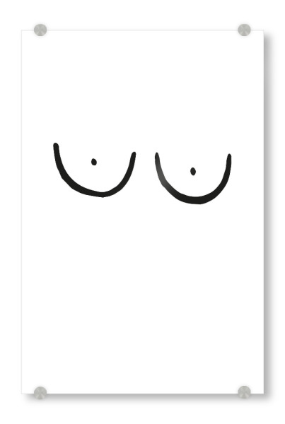 Acrylglasbild "Boobs #2" artboxONE - Menschen,Schwarzweiß,Liebe - Brüste,Boobs