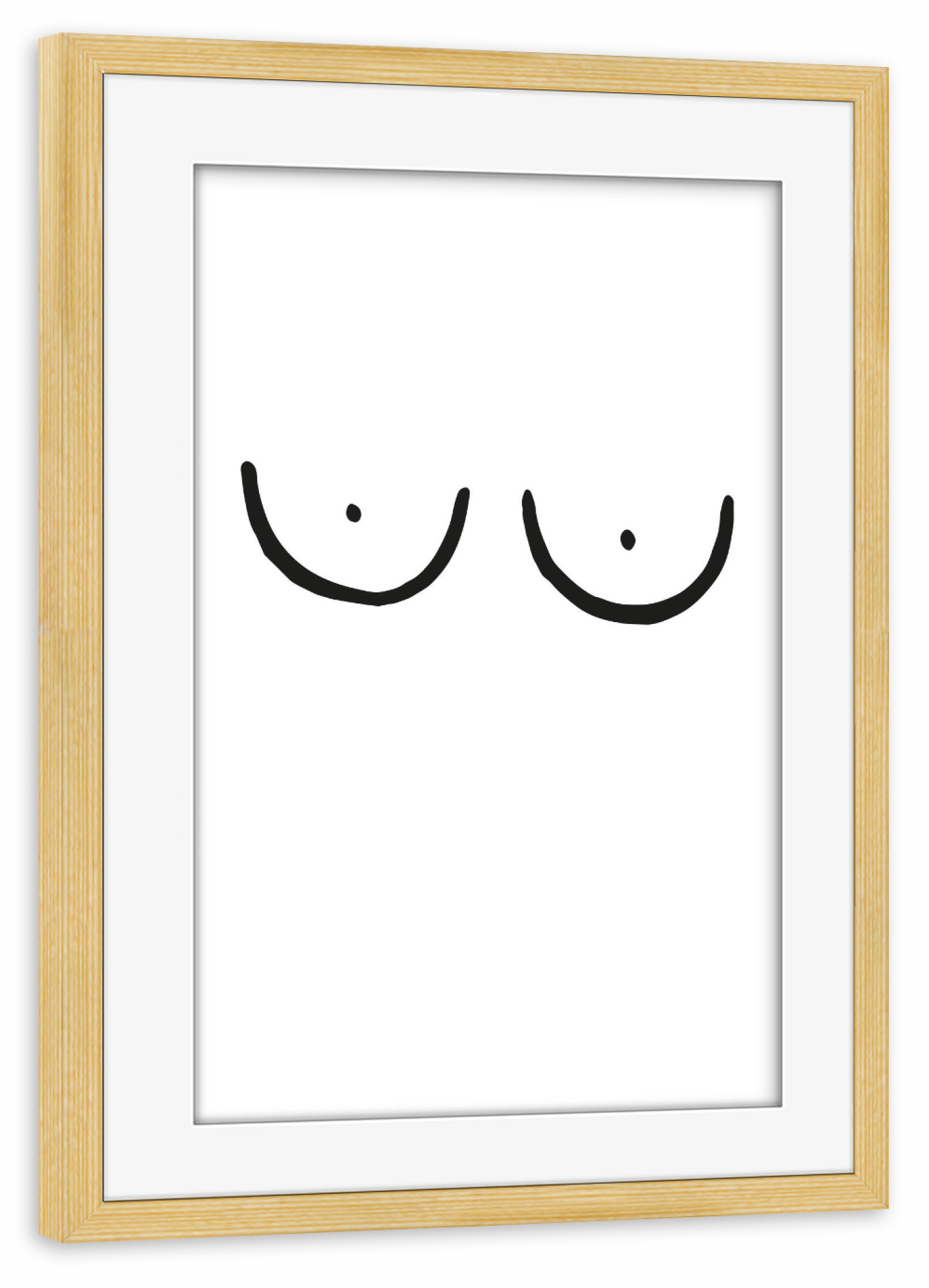 Poster mit Rahmen kiefer "Boobs #2" artboxONE - Menschen,Schwarzweiß,Liebe - Brüste,Boobs