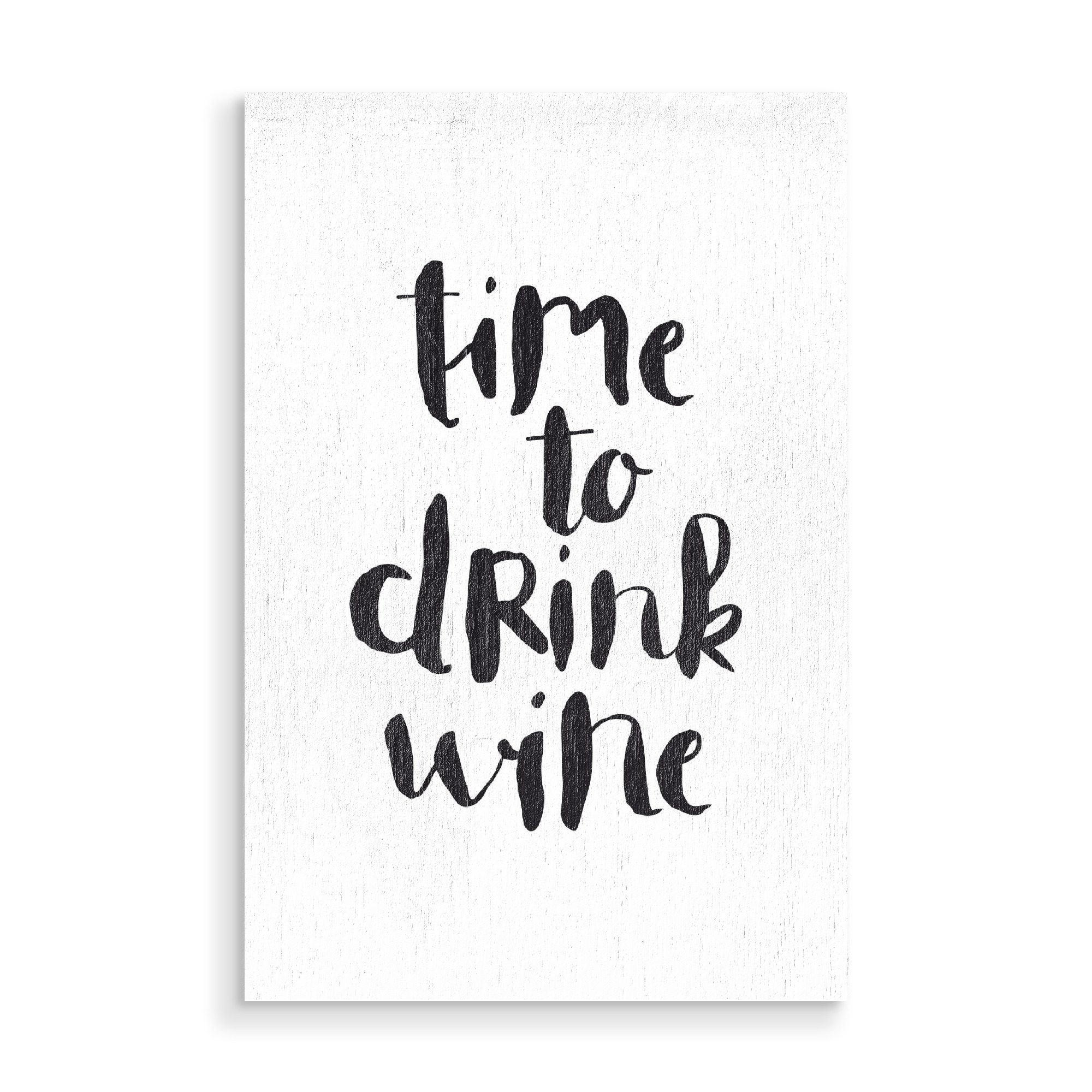 Holzbild "Drink Wine" artboxONE - Essen & Trinken,Schwarzweiß,Essen & Trinken / Alkohol - Wine