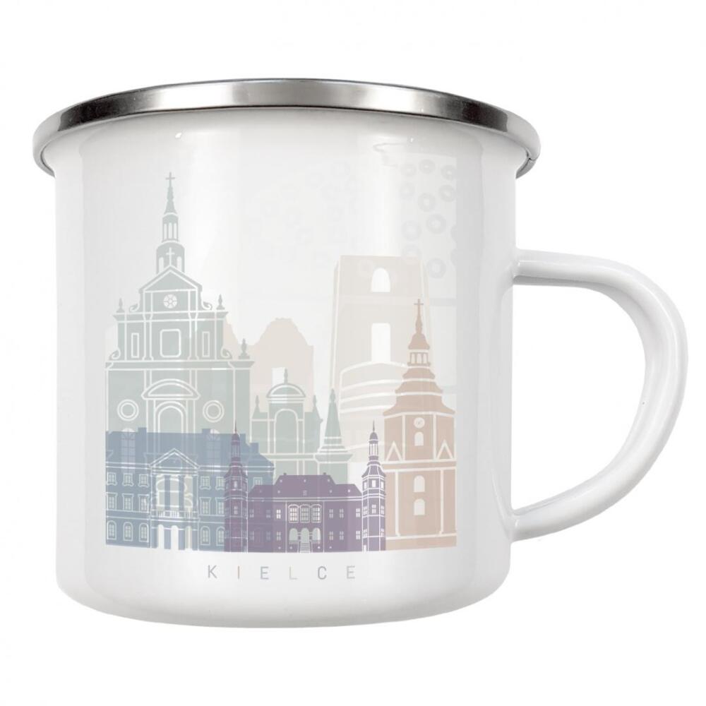 Emaille Tasse "Kielce Skyline Pastell" artboxONE - Architektur,Städte / Aarhus