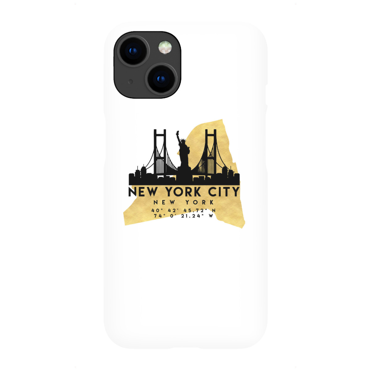 "NEW YORK CITY SKYLINE MAP ART"für iPhone - Premium-Case Handyhülle artboxONE