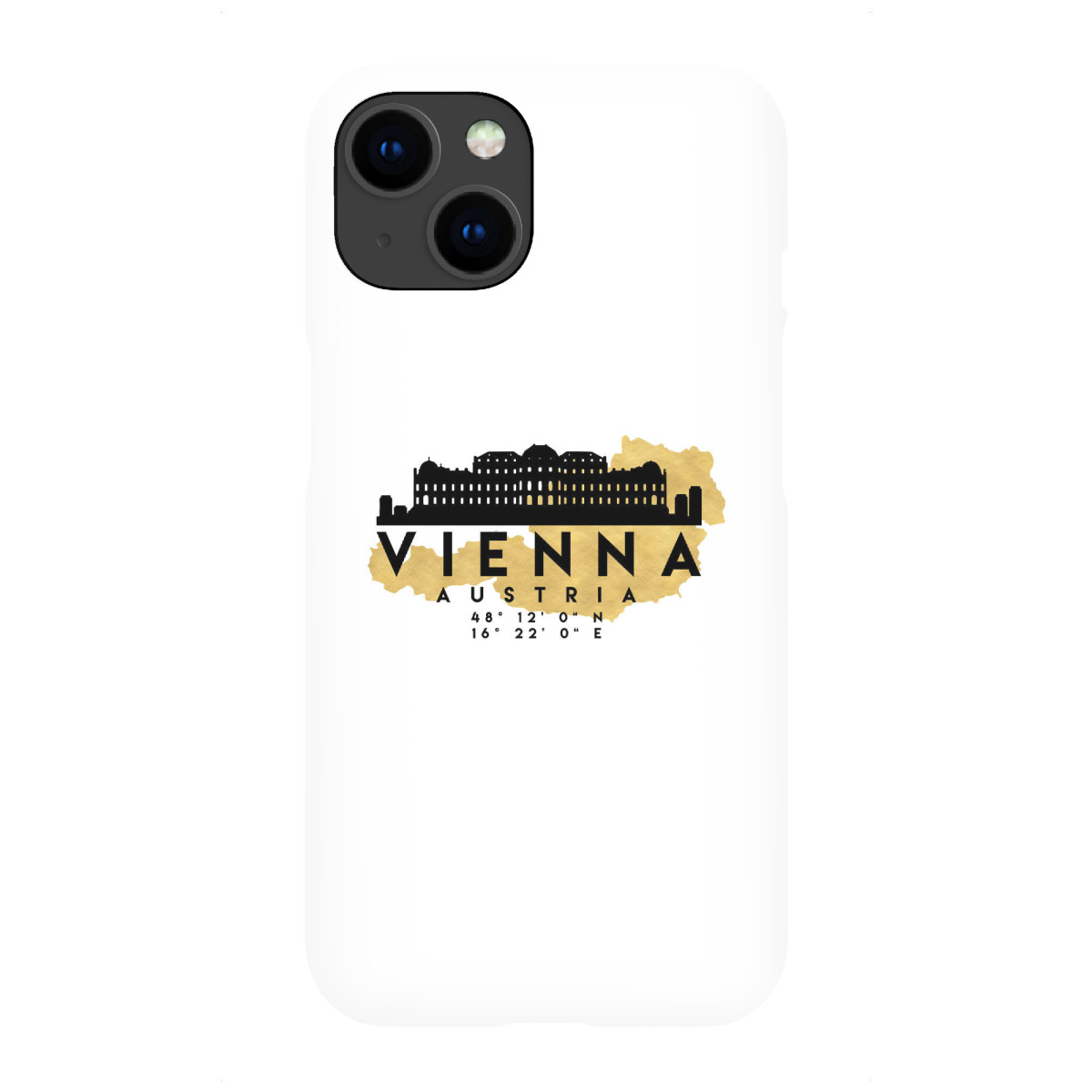 iPhone "VIENNA AUSTRIA SKYLINE MAP ART" Premium-Case Handyhülle artboxONE