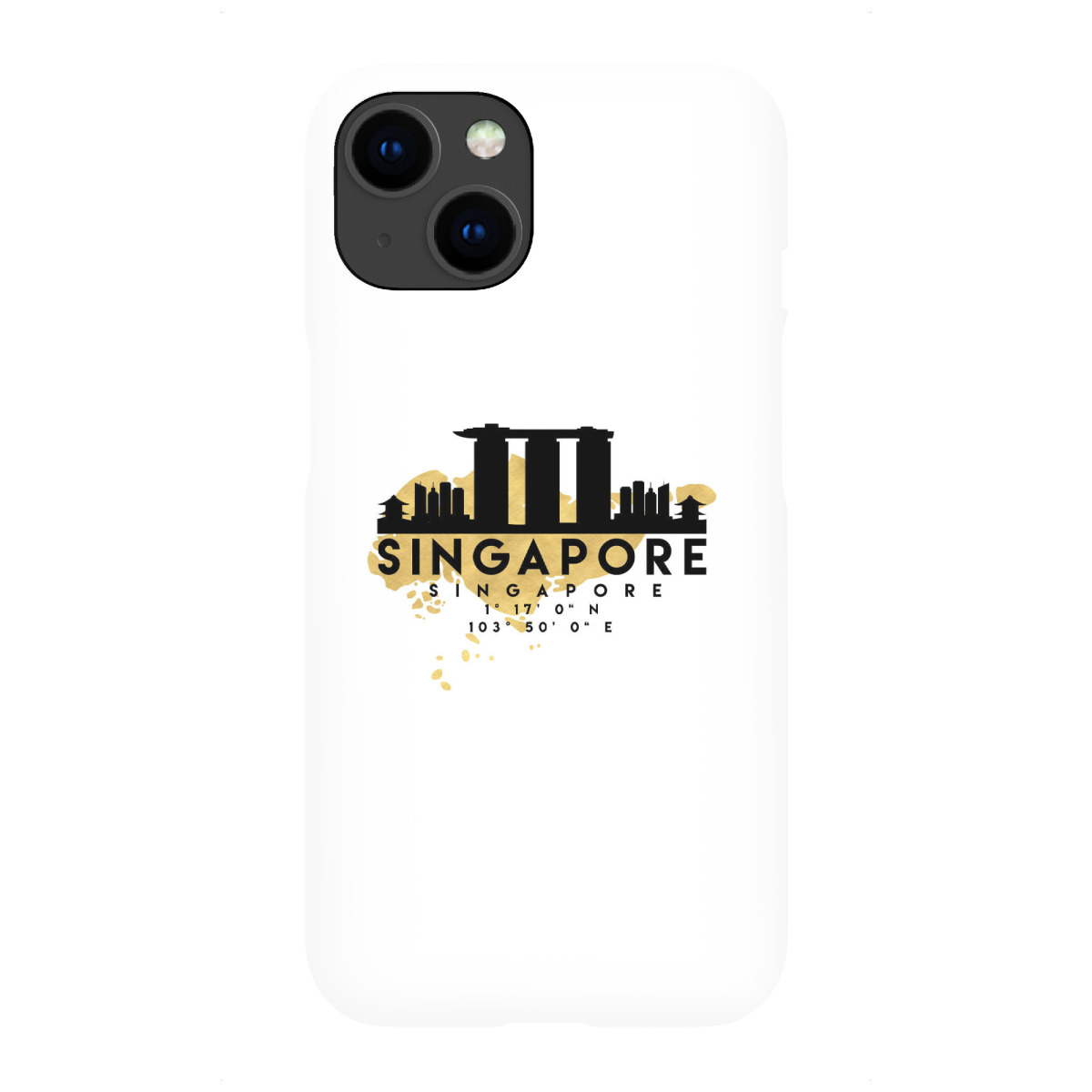 iPhone "SINGAPORE SKYLINE MAP ART" Premium-Case Handyhülle artboxONE