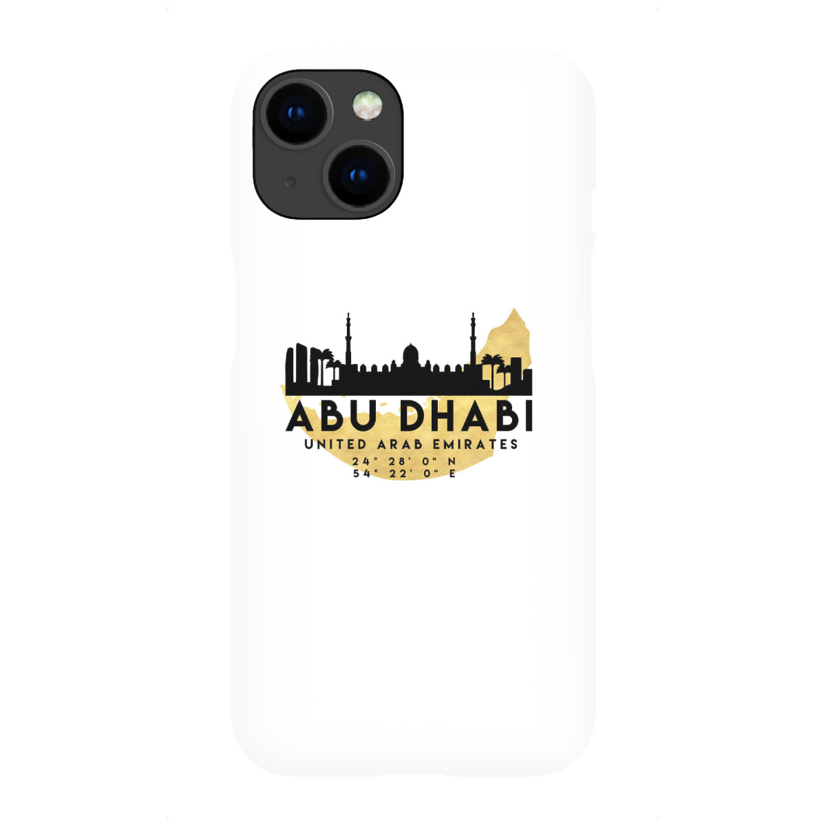 iPhone "ABU DHABI UAE SKYLINE MAP ART" Premium-Case Handyhülle artboxONE