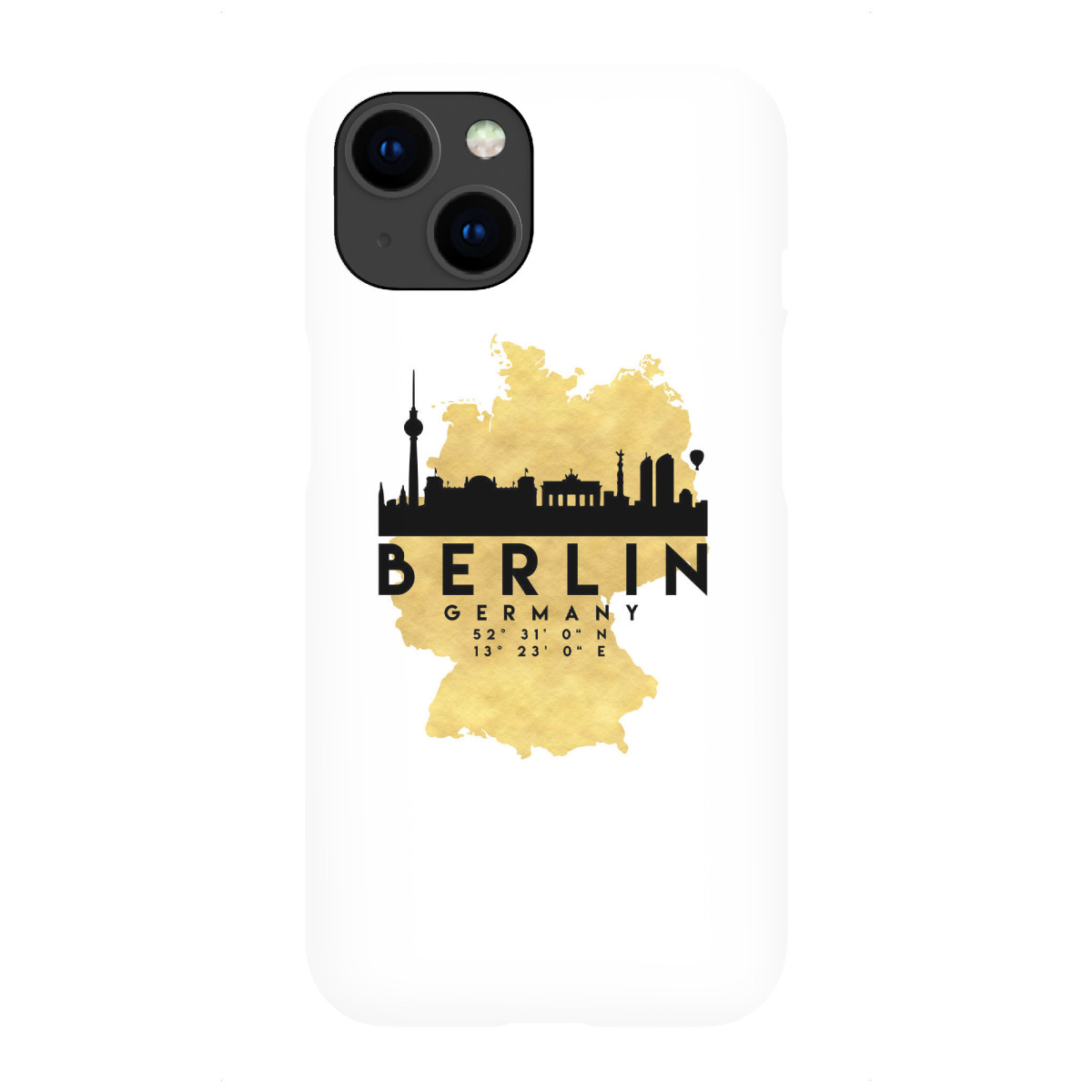 iPhone "BERLIN GERMANY SKYLINE MAP ART" Premium-Case Handyhülle artboxONE
