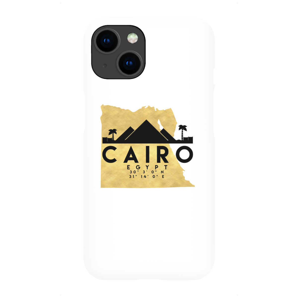 iPhone "CAIRO EGYPT SKYLINE MAP ART" Premium-Case Handyhülle artboxONE