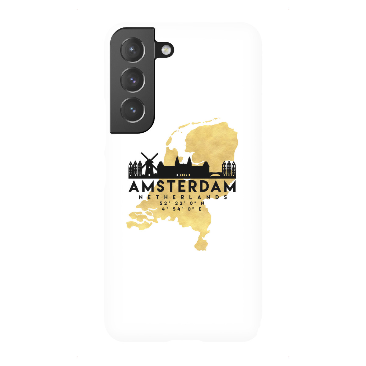 "AMSTERDAM HOLLAND SKYLINE MAP ART"für Samsung Galaxy - Premium-Case Handyhülle artboxONE