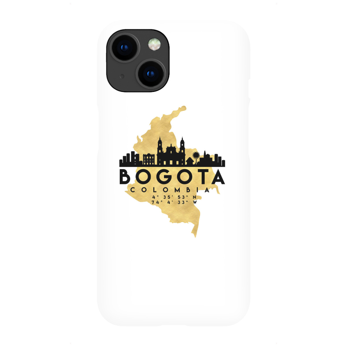 "BOGOTA COLOMBIA SKYLINE MAP ART"für iPhone - Premium-Case Handyhülle artboxONE
