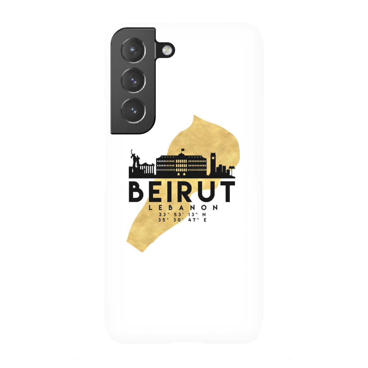 Samsung Galaxy "BEIRUT LEBANON SKYLINE MAP ART" Premium-Case Handyhülle artboxONE