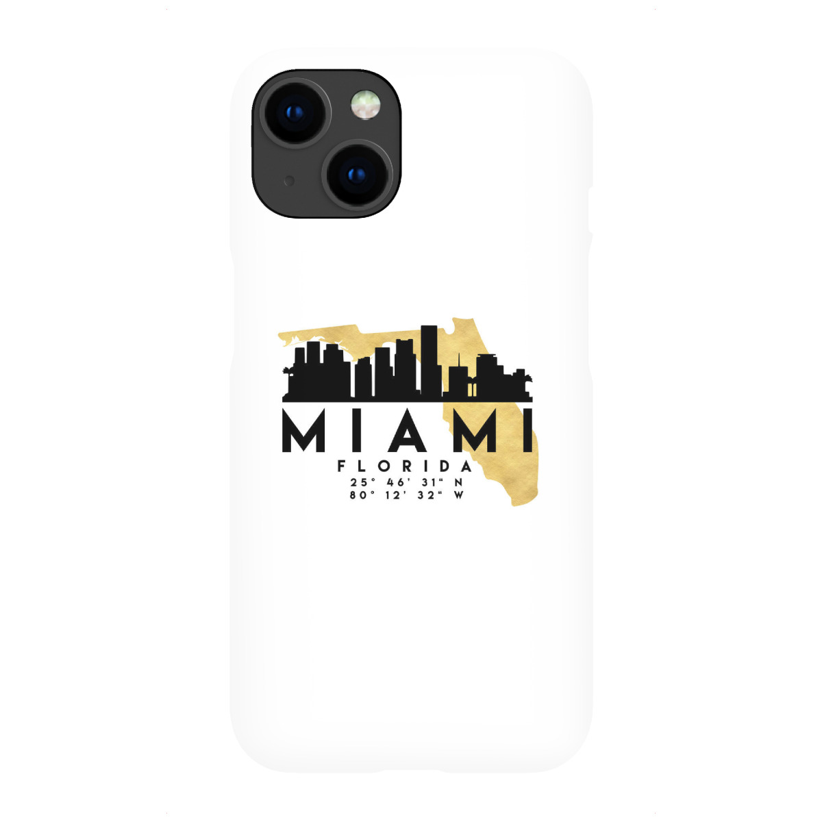 iPhone "MIAMI FLORIDA SKYLINE MAP ART" Premium-Case Handyhülle artboxONE