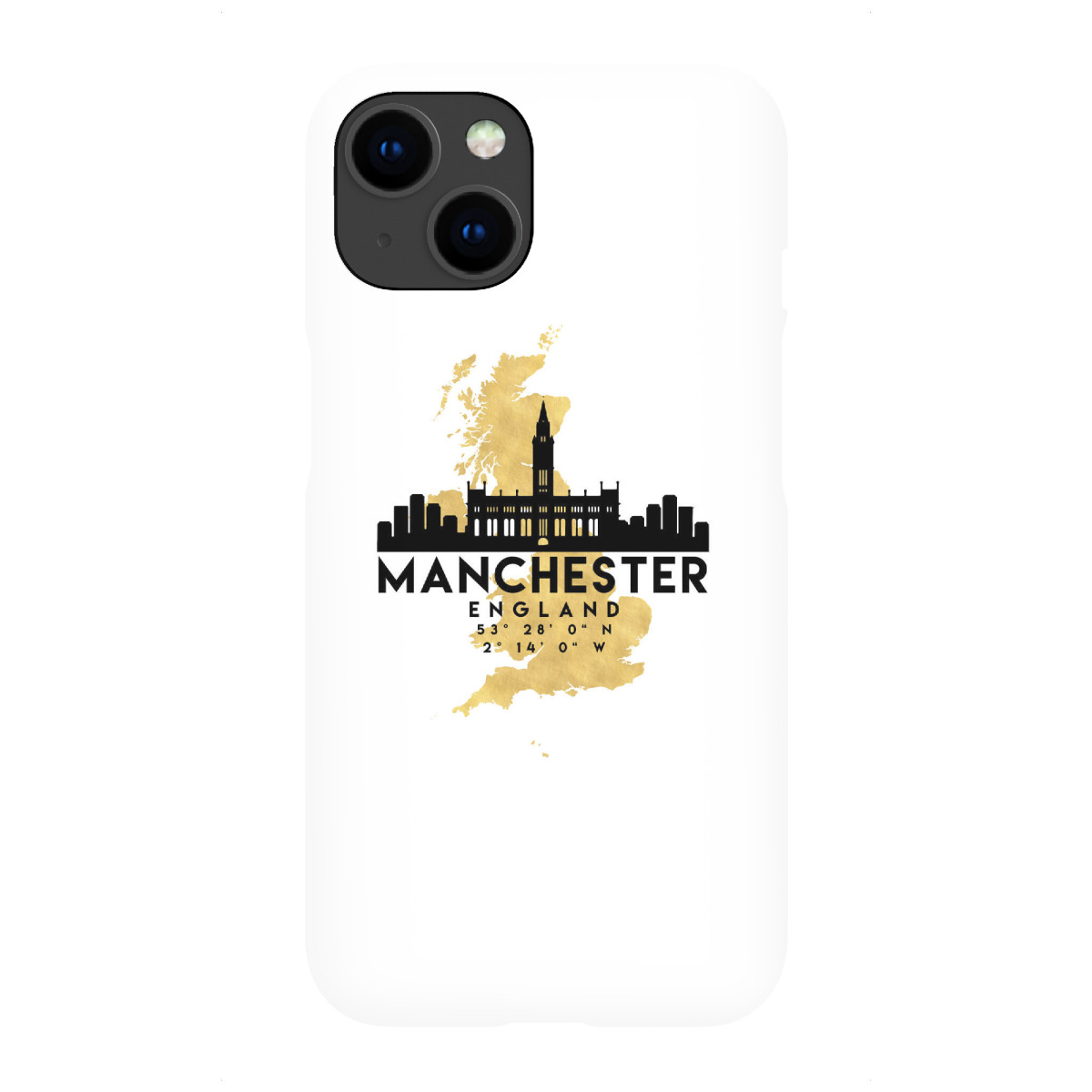 "MANCHESTER ENGLAND SKYLINE MAP ART"für iPhone - Premium-Case Handyhülle artboxONE