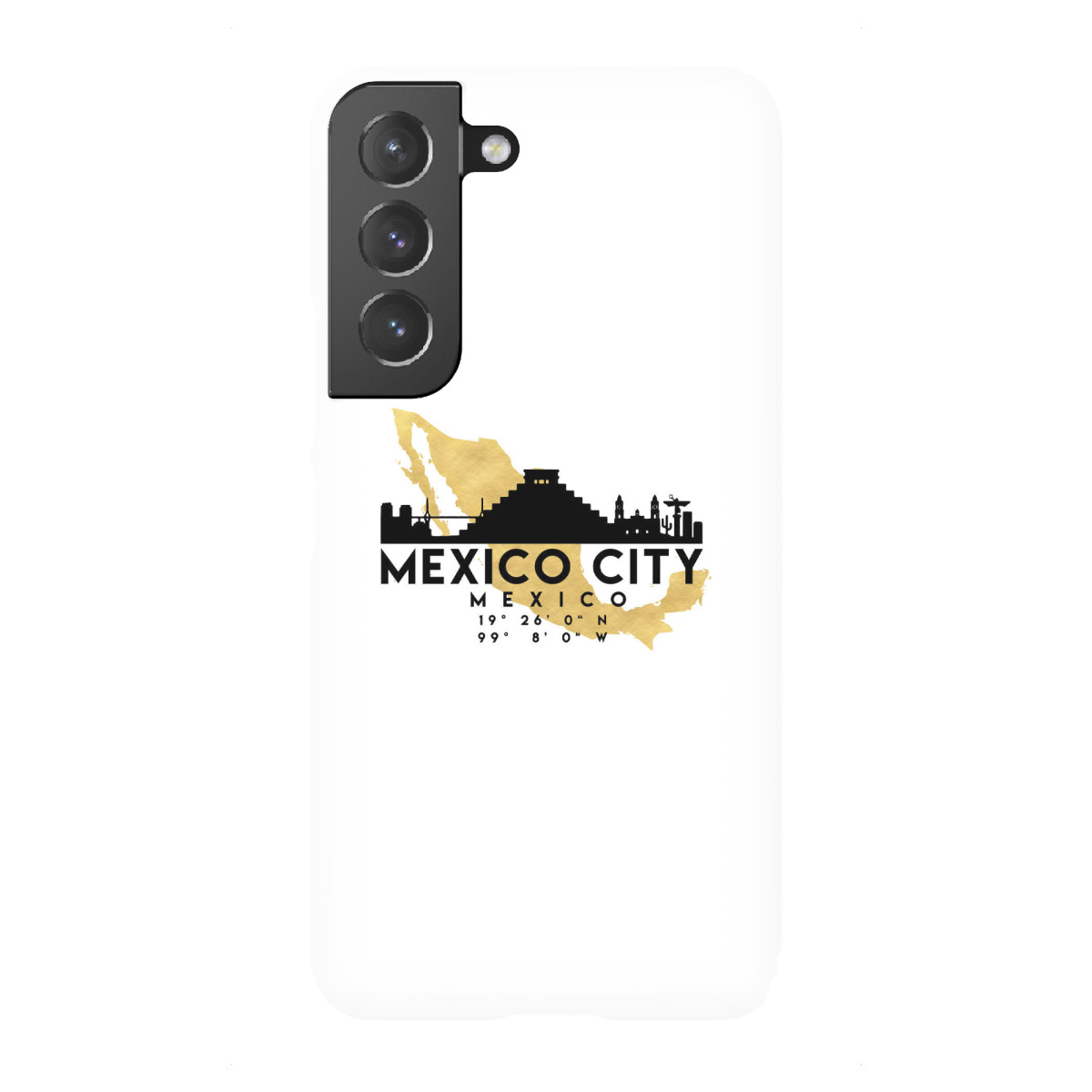 "MEXICO CITY SKYLINE MAP ART"für Samsung Galaxy - Premium-Case Handyhülle artboxONE