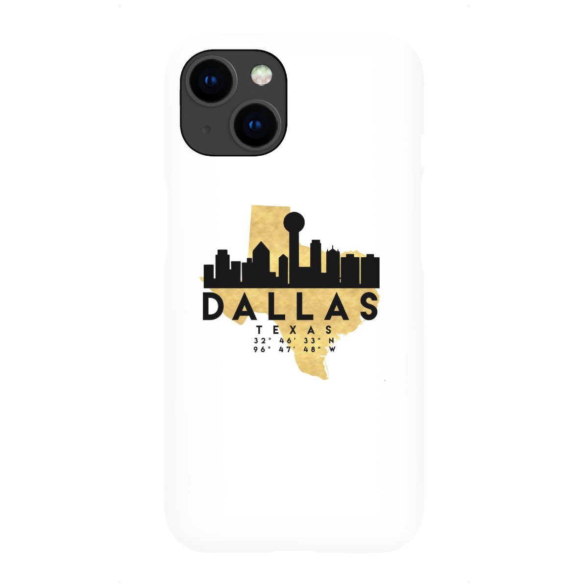 "DALLAS TEXAS SKYLINE MAP ART"für iPhone - Premium-Case Handyhülle artboxONE