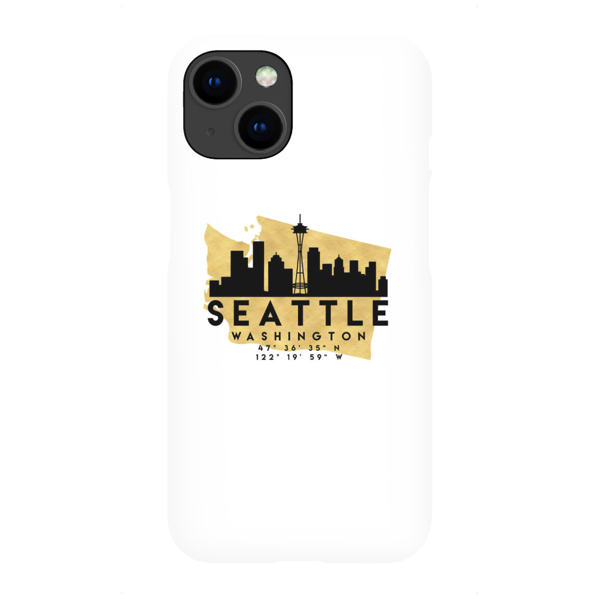 "SEATTLE WASHINGTON SKYLINE MAP"für iPhone - Premium-Case Handyhülle artboxONE