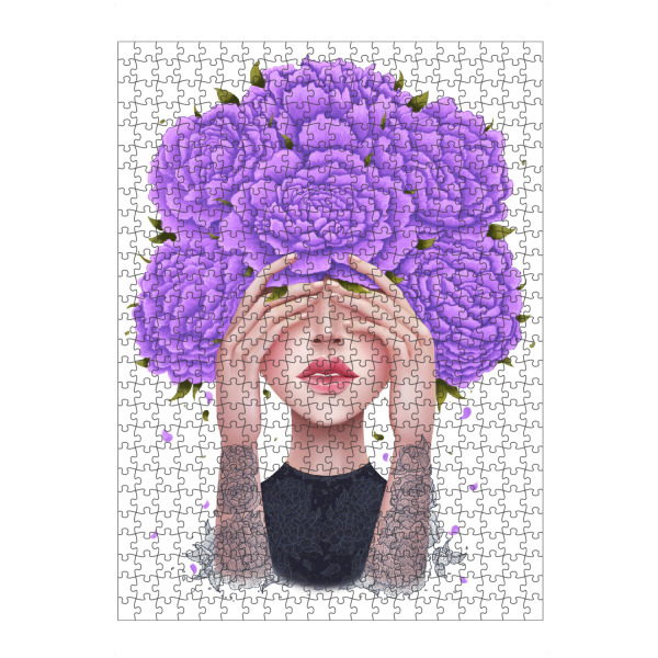 artboxONE Puzzle "Ultraviolet beauty" artboxONE - Floral,Menschen,Fashion,Ultraviolet