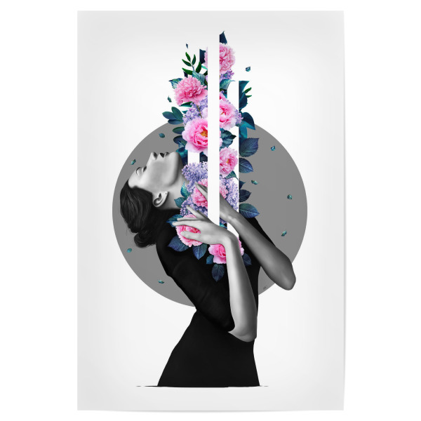 Poster 30x20 cm "Inside me" artboxONE - Floral,Menschen,Fashion