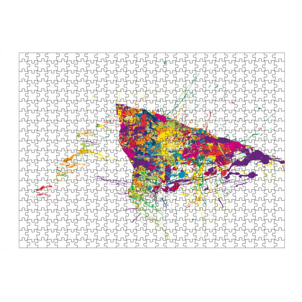 artboxONE Puzzle "Rigi Königin der Berge" artboxONE - Natur,Reise,Abstrakt - Berg,Gebirge,Abstrakt,Bunt,Alpen,Schweiz,Wandern,Gipfel,Rigi