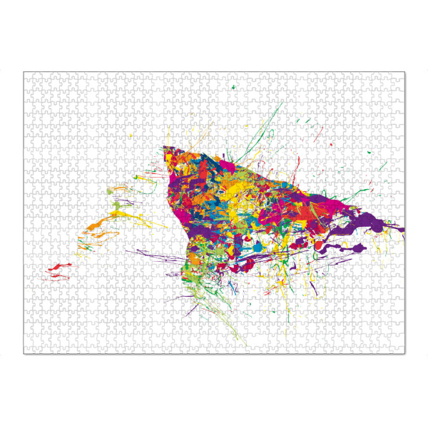 Puzzle Ravensburger "Rigi Königin der Berge" artboxONE - Natur,Reise,Abstrakt - Berg,Gebirge,Abstrakt,Bunt,Alpen,Schweiz,Wandern,Gipfel,Rigi