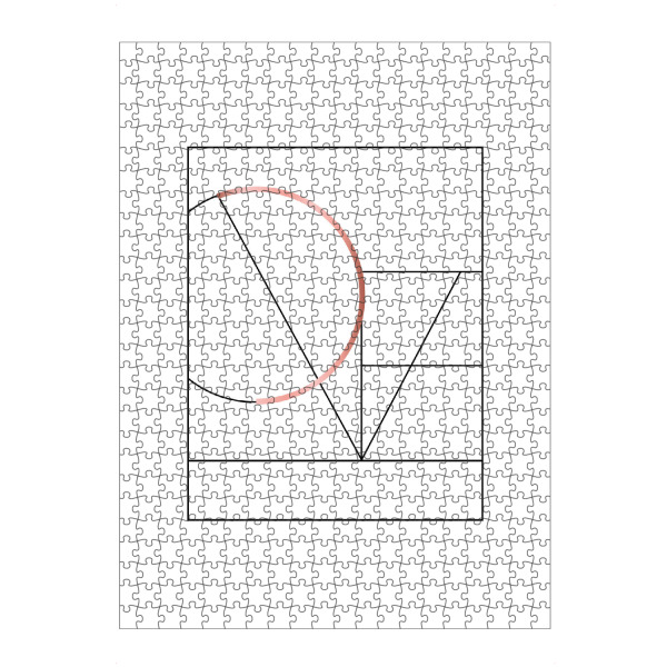 Puzzle Ravensburger "Love Geo" artboxONE - Typografie,Geometrie,Liebe - Liebe,Geometrie,Striche,Linie,Lines,Rosegold,Kreis,Circle - Bild liebe