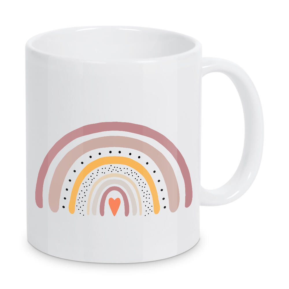 Tasse "Regenbogen in Pastellrot" artboxONE - Natur,Für Kinder,Geometrie