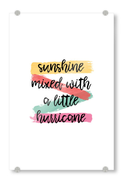 Acrylglasbild "Sunshine Mixed" artboxONE - Typografie