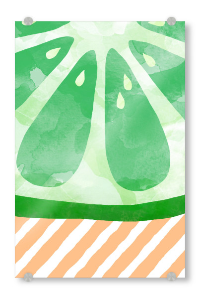 Acrylglasbild "Lime Abstract" artboxONE - Essen & Trinken,Abstrakt,Essen & Trinken / Obst & Gemüse