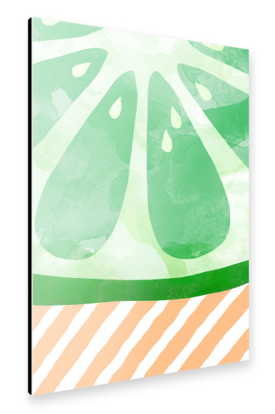 Alu-Dibond "Lime Abstract" 30x20 cm artboxONE