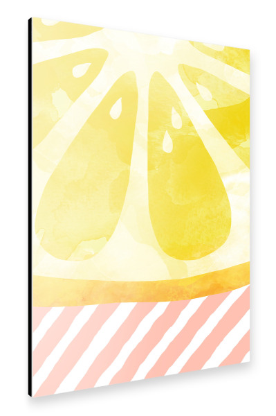 Alu-Dibond "Lemon Abstract" 30x20 cm artboxONE