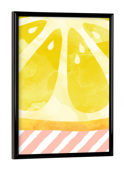 Poster mit schwarzem Rahmen "Lemon Abstract" artboxONE - Essen & Trinken,Abstrakt,Essen & Trinken / Obst & Gemüse