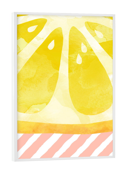 Poster mit weißem Rahmen "Lemon Abstract" artboxONE - Essen & Trinken,Abstrakt,Essen & Trinken / Obst & Gemüse